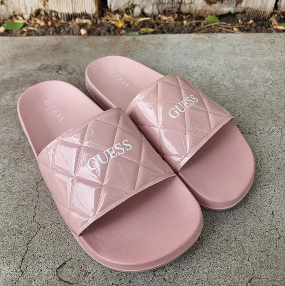 Guess Shoes Guess Blush Pink Women Slides Size 7m Poshmark
